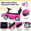 Kids Sliding Car w/Sound for Boys Girls 18-36 Months Old Pink