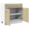 Kitchen Cabinet Home Storage Shelf Organiser Cupboard Engineered Wood vidaXL