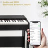 Glarry Digital Piano 88 Full Weighted Key 3 Pedals with Wooden Stand Black