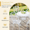 Patio Cast Aluminum Dining Table & Chair Set, 5 Piece Outdoor Bistro Set