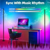 2PCS RGB Floor Lamp LED Corner Light Standing Remote DJ Music Sync Bluetooth App