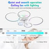 LED Ceiling Fans With Lights Dimmable Remote Control App Control for Bedroom