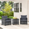 5 Piece Wicker Patio Furniture Set Conversation Set-Grey