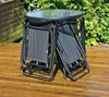 6pc Outdoor Furniture Set Dining Table Patio Deck 4 Chairs & Parasol Black
