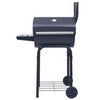 Charcoal BBQ Grill Smoker with Bottom Shelf Black Backyard Cookers