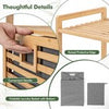 Tilt out Laundry Hamper Bamboo Laundry Cabinet w/Storage Shelves-Natural