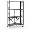 4-Tier Foldable Storage Shelf Collapsible Storage Rack-Black