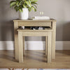 Nest of Tables Solid Pine Wood Set of 2 Coffee Side Table Living Room Furniture