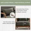 2x Mid Century Lounge Chairs – Solid Wood Frame, High Back, Linen Seat