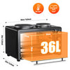 MAX Multi Function Mini Rotisserie Fan Oven 36 Litre with Twin Hob and Grill
