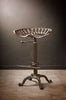 2x Adjustable Tractor Seat Bar Stool Rustic Cast Iron Industrial Chair Vintage