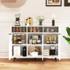 Sideboard Buffet Cabinet Kitchen Storage Cabinet with Shelves-White