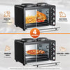 MAX Multi Function Mini Rotisserie Fan Oven 36 Litre with Twin Hob and Grill