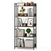 157cm Etagere Bookcase 5-Tier Bookshelf w/ Adjustable Shelves Brown