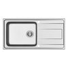 Single Bowl Inset Chrome Stainless Steel Kitchen Sink with Reversible BeBa_26185