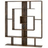 Floor Standing Books Storage Organizer Open Display Shelf Rack-Brown