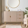 OHS Ribbed Bedside Table Cabinet 3/4/5/6 Draw Nightstand Side Board