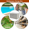 330L Garden Patio Storage Container Outdoor PE Wicker Storage Box Grey