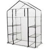 New Walk In Greenhouse PVC Plastic Garden Grow Green House with 4 Shelves