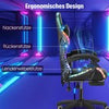 RGB LED Gaming Chair Racing Chair Office Computer PC Recliner with Music Speaker