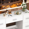 Large Dressing Table with 7 Drawers LED Dimmer Mirrow Makeup Desk Vanity Morden