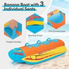 1-3 Riders Inflatable Banana Boat Towable Tube For Boating w/ Cover