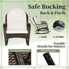 Outdoor Wicker Sturdy Rocking Chair Patio Rattan Rocker Garden Furniture