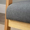 2 Seater Wooden Sofa Armchair with Sturdy Wood Frame Linen Fabric Small Couch