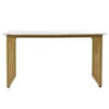 Dining Table 140x80x75cm Metal Legs Rectangular Kitchen Table in Marble Pattern