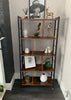 Vintage Industrial Bookcase Rustic Storage Cabinet Tall Shelf Metal Display Unit