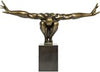 Kare Design Deco Figure Athlete, Bronze, Home Decor, Sculpture, Giftidea