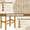 Set of 2 Outdoor Bar Stools Bar Height Chairs Patio High Stools Set w/Footrest