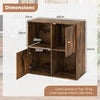 3-Tier Bookshelf 4-Cube Bookcase Wooden Display Shelf-Coffee