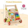 Sit to Stand Montessori Walker Toy with Storage-Multicolor
