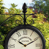Paddington Indoor Outdoor Double Sided Wall Clock 27cm
