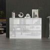 High Gloss Chest of 6 Drawers Bedside Cabinet White Storage Bedroom Furniture