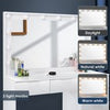 White Dressing Table Set Makeup Table Drawers LED Lights Mirror Cushioned Stool