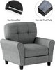 Modern Tufted Accent Chair Grey Lounge Sofa with Removable Cushions