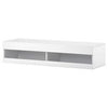 TV Stand Cabinet with LED Lights Matte Floating Wall Unit Furniture 140 cm