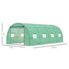 Walk in Polytunnel Garden Greenhouse Window Door Outdoor Plant Flower 6 x 3M