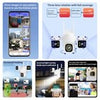 3 in 1 Wireless Camera 4K Outdoor 3 Lens 6MP CCTV PTZ Smart Home Security IR Cam