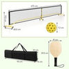 Portable Pickleball Net Set Pickle Ball Net System w/Metal Frame Yellow