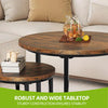 Coffee Table for living room Set of 2 Small Round Tables with Storage Side Table