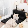 6-Position Foldable Lazy Sofa Bed Adjustable Floor Sofa-Black