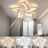RGB LED Ceiling Fan Lights with Remote Control Dimmable Reversible 6 Speeds Fan