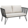 Garden Chairs Sofa Lounge Set Outdoor Furniture Rattan Couch Thick Cushions