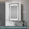 600mm LED illuminated Bathroom Mirror Cabinet with Demister / Shaver Socket