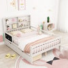 Double Size Bed Frame w/2 Storage Drawers & Bookcase Headboard