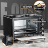 MAX Multi Function Mini Rotisserie Fan Oven 36 Litre with Twin Hob and Grill