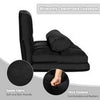 6-Position Foldable Lazy Sofa Bed Adjustable Floor Sofa-Black